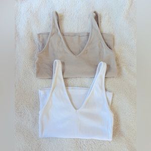 Abercrombie ribbed essential tanks (qty:2)